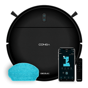 Cecotec Conga Animal Pro Robot Aspirador 5 en 1 - Navegacion Giroscopica - Bluetooth - Autonomia 120min - Succion hasta 2kPa - Mando a Distancia - WiF