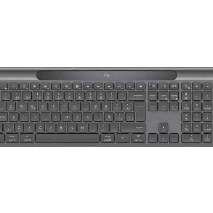 Logitech Signature Slim Solar+ K980 Teclado Inalambrico Español QWERTY - Carga Solar Automatica con Tecnologia LightCharge - Conectividad Dual Logi Bo 1