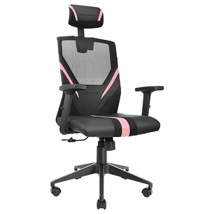 Mars Gaming MGC-ERGO Silla Gaming - Ergonomia Total - Soporte Lumbar y Cervical Ajustable - Reclinacion 90-160° - Base Reforzada - Transpirable - Negr
