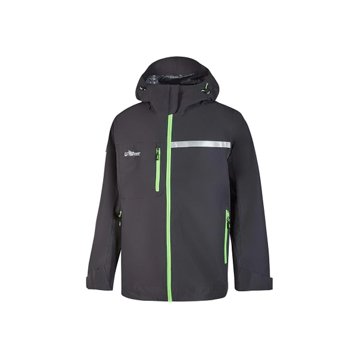 Upower Tutendo Chubasquero Impermeable Transpirable - Talla L - Impresion Interna en Grafeno, Termorregulador, Bacteriostatico, Costuras Termoselladas 1