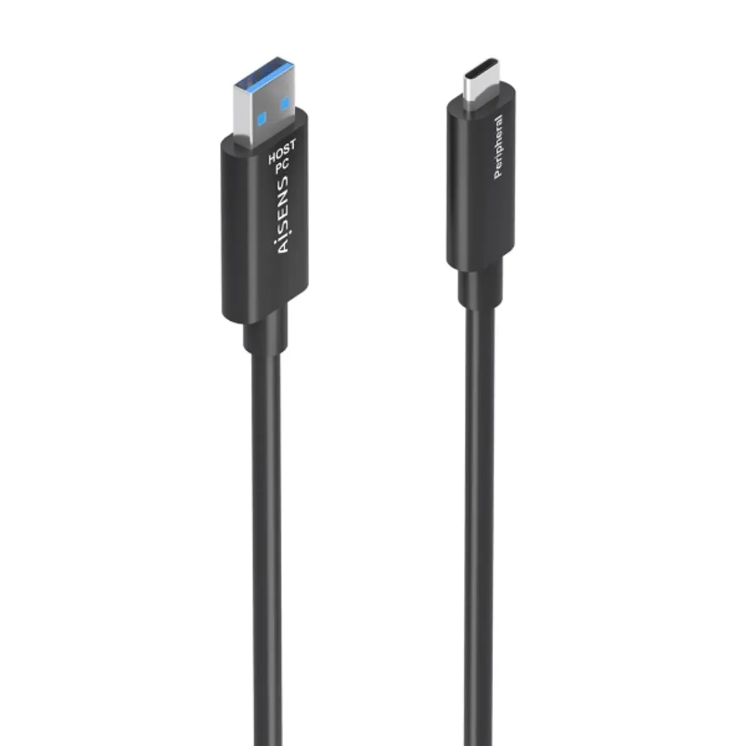 Aisens Cable USB3.2 GEN2x1 10GBPS AOC Solo Datos - USB-A a USB-C - 25m - Color Negro 1