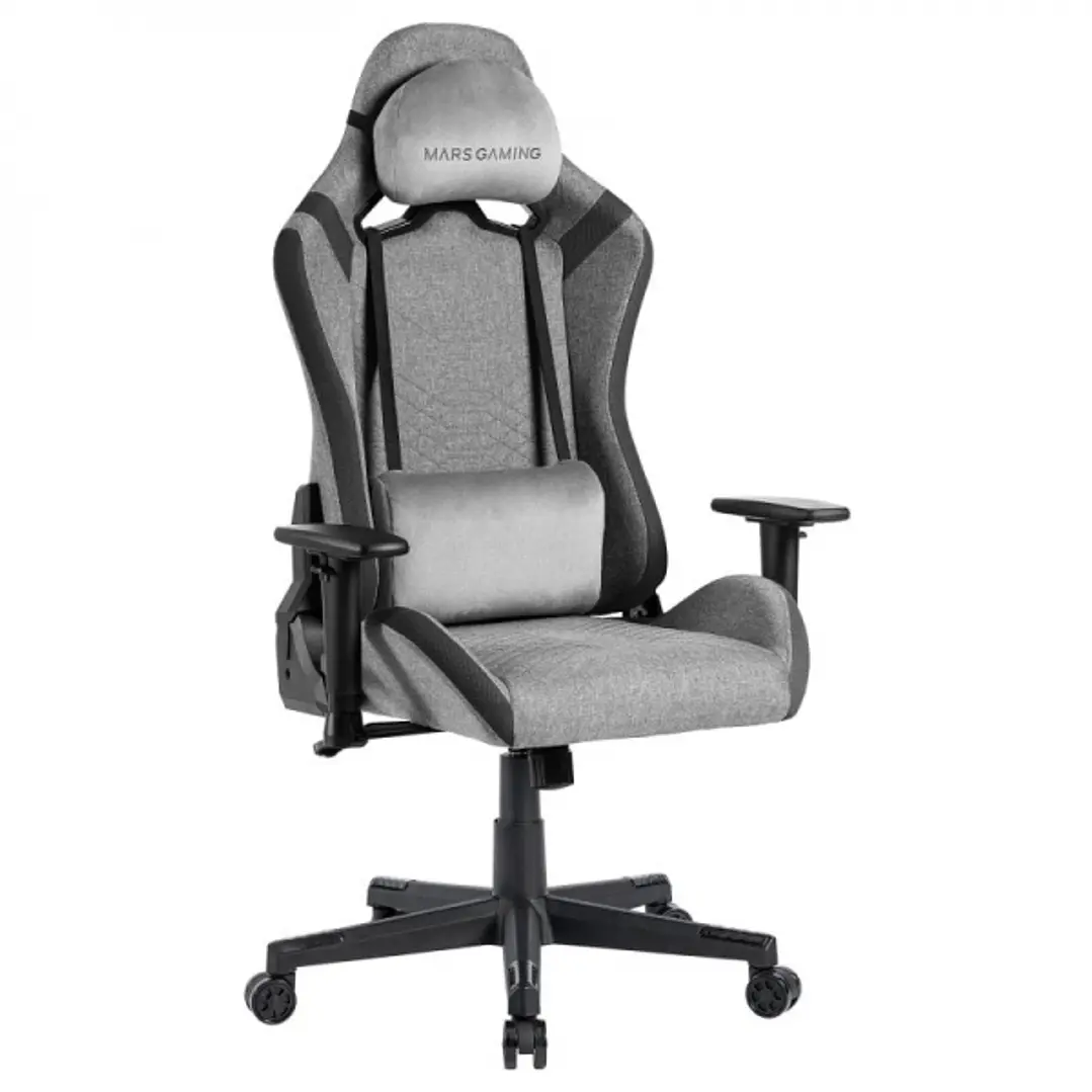 Mars Gaming MGC-PRO Silla Gaming - Fabric Transpirable - Cojines Soft-Touch - Reposabrazos 2D - Respaldo Reclinable - Base de Acero - 13 Colores - Col 1