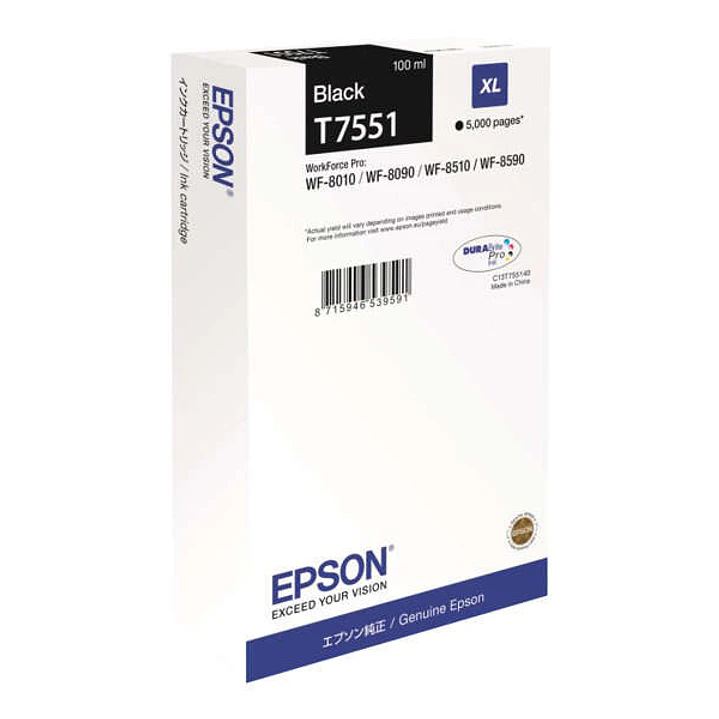 Epson T7551 Negro Cartucho de Tinta Original - C13T755140/C13T75514N 1