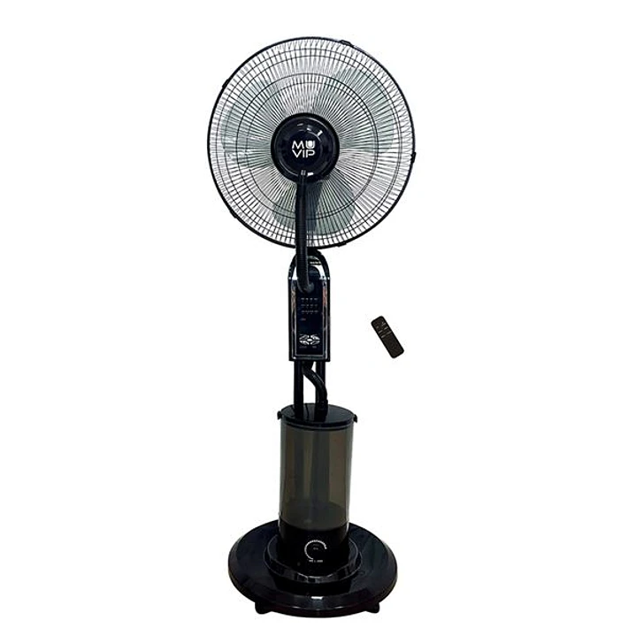 Muvip Ventilador de Pie - 75W - 40cm - 3 Velocidades - Nebulizador - Funcion de Oscilacion - Mando - Color Negro 1