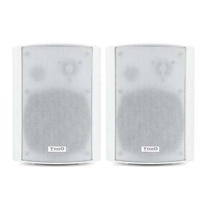 Tooq Altavoces Autoamplificados de Pared 60W - Control de Volumen, Agudos y Bajos - Soporte Giratorio 180º - Color Blanco 1