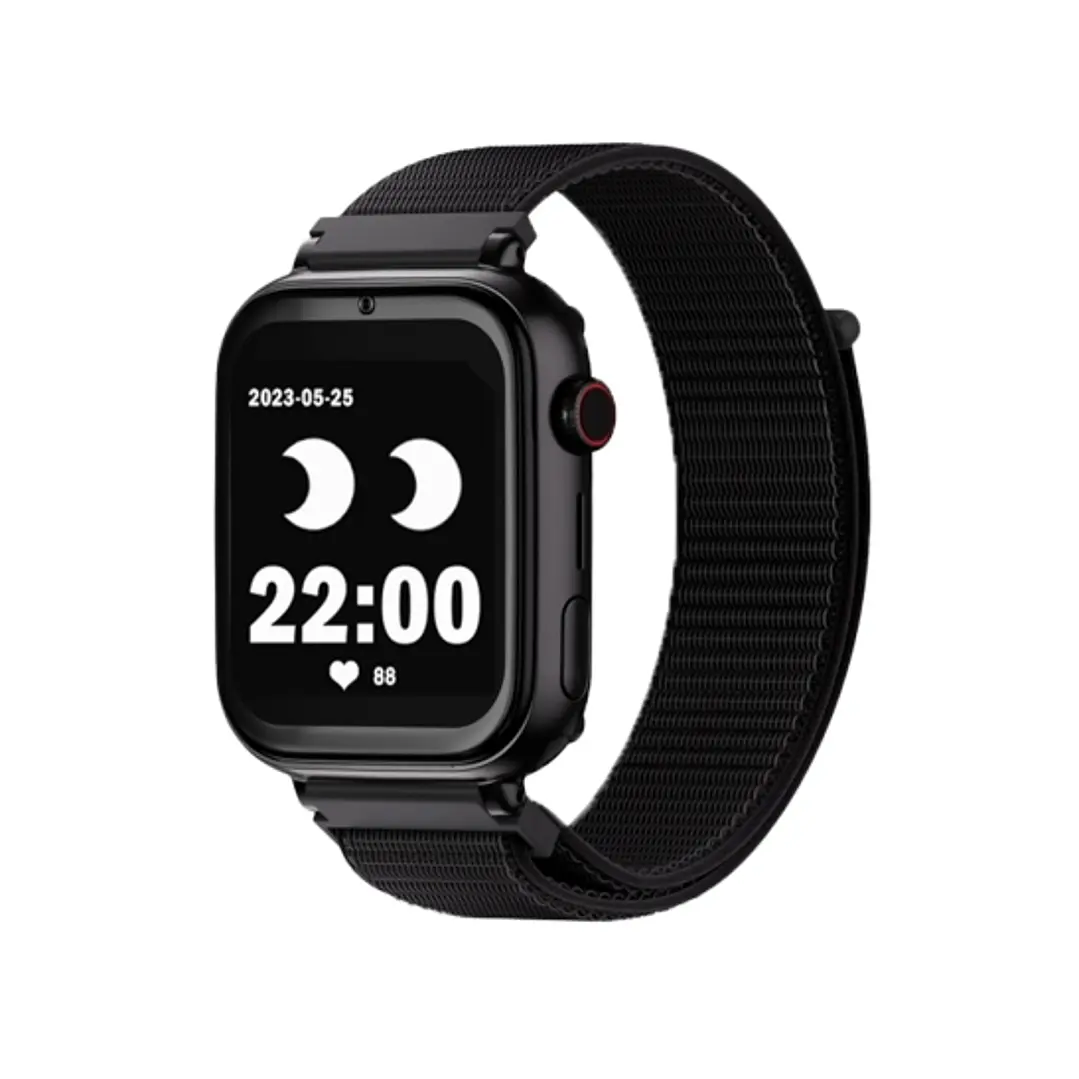 Savefamily Reloj Inteligente Smartwatch Infantil SaveWatch Plus con GPS y Llamada - IP67 - Boton SOS - Carcasa Negra - Correa Tela Negra 1