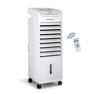 Orbegozo Climatizador Evaporativo 3 en 1 Freshair - Potente y Silencioso - Aletas Direccionales - Temporizador 7h - Facil Manejo - Ruedas para Transpo
