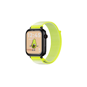 Savefamily Reloj Inteligente Smartwatch Infantil SaveWatch Plus con GPS y Llamada - IP67 - Boton SOS - Carcasa Negra - Correa Tela Fluor