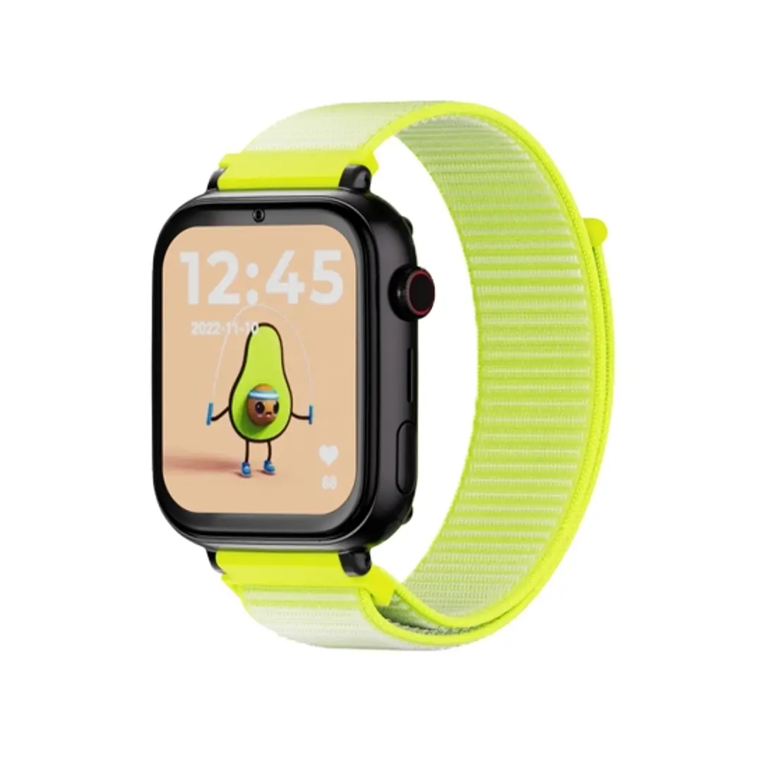 Savefamily Reloj Inteligente Smartwatch Infantil SaveWatch Plus con GPS y Llamada - IP67 - Boton SOS - Carcasa Negra - Correa Tela Fluor 1