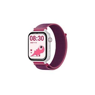 Savefamily Reloj Inteligente Smartwatch Infantil SaveWatch Plus con GPS y Llamada - IP67 - Boton SOS - Carcasa Blanca - Correa Tela Frambuesa