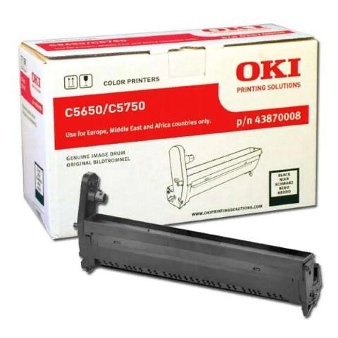 OKI C5650/C5750 Negro Tambor de Imagen Original - 43870008 (Drum) 1