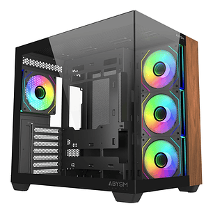 Abysm Danube Sava Nature 285B Black ARGB Caja Torre ATX, ITX, Micro ATX - Lateral y Frontal Cristal Templado - 3.5