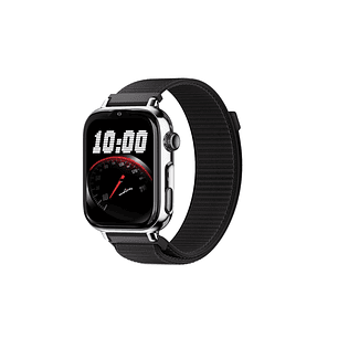 Savefamily Reloj Inteligente Smartwatch Infantil SaveWatch Plus 2 - Pantalla Amoled - Carcasa Plateada - Correa Tela Negra