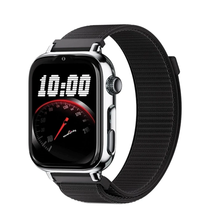 Savefamily Reloj Inteligente Smartwatch Infantil SaveWatch Plus 2 - Pantalla Amoled - Carcasa Plateada - Correa Tela Negra 1
