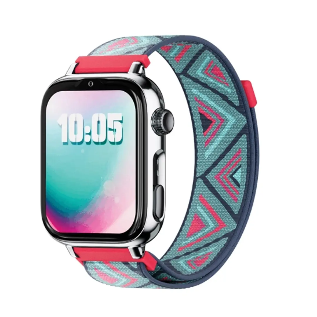 Savefamily Reloj Inteligente Smartwatch Infantil SaveWatch Plus 2 - Pantalla Amoled - Carcasa Plateada - Correa Tela Tribeca 1