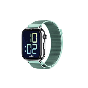 Savefamily Reloj Inteligente Smartwatch Infantil SaveWatch Plus 2 - Pantalla Amoled - Carcasa Plateada - Correa Tela Ocean