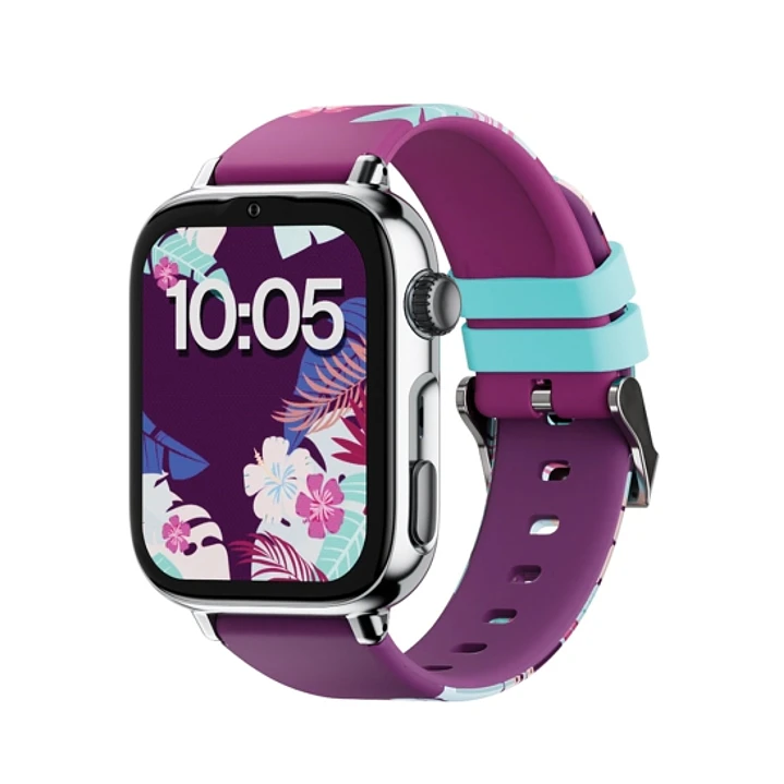 Savefamily Reloj Inteligente Smartwatch Infantil SaveWatch Plus 2 - Pantalla Amoled - Carcasa Plateada - Correa Silicona Maui 1