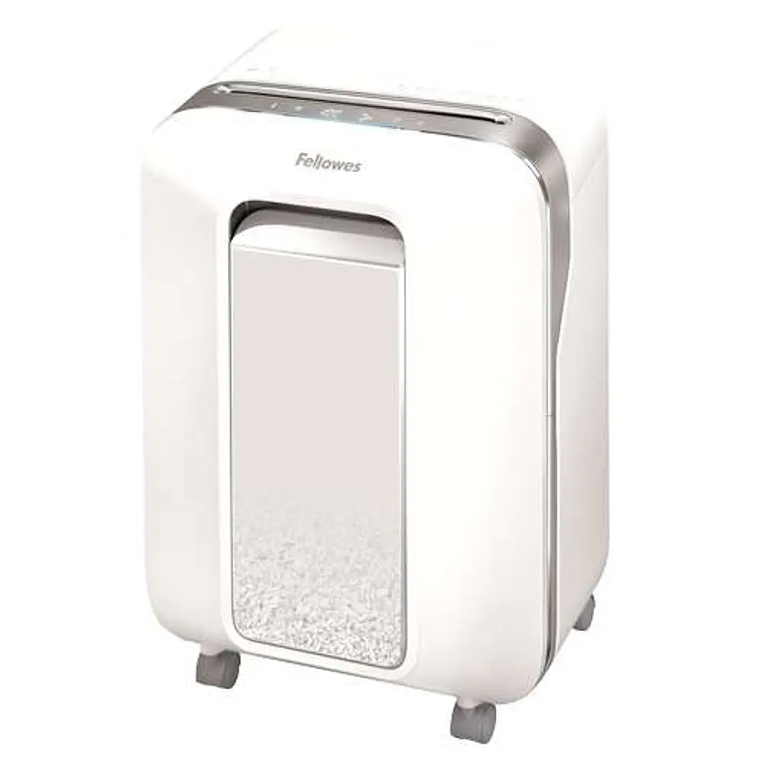 Fellowes LX201 Destructora de Papel Manual Microcorte P-5 - Destruye hasta 12 Hojas - Capacidad de la Papelera 22L - Color Blanco 1