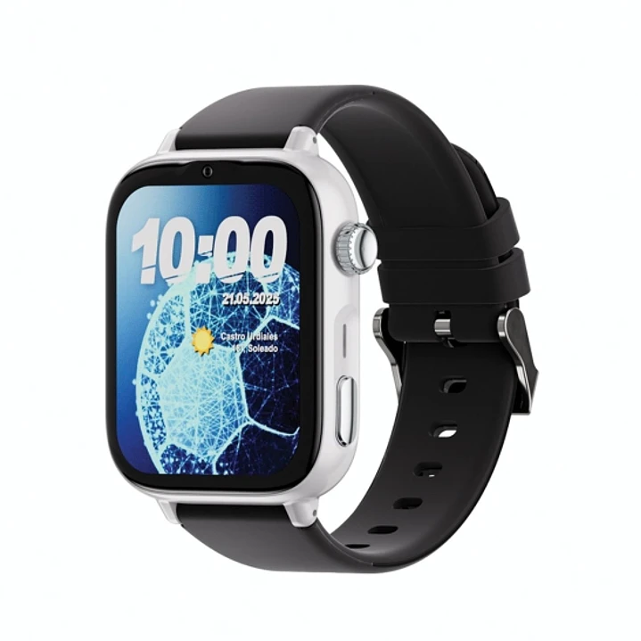 Savefamily Reloj Inteligente Smartwatch Infantil SaveWatch Plus 2 - Pantalla Amoled - Carcasa Blanca - Correa Silicona Negra 1