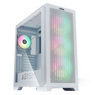 Abysm Gaming Danube Mura White BX300 ARGB Caja Torre ATX, EATX, ITX, micro ATX - Lateral Cristal Templado - 3.5