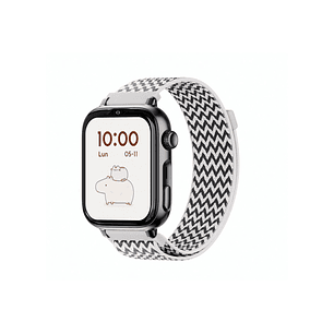 Savefamily Reloj Inteligente Smartwatch Infantil SaveWatch Plus 2 - Pantalla Amoled - Carcasa Negra - Correa Tela Zigzag