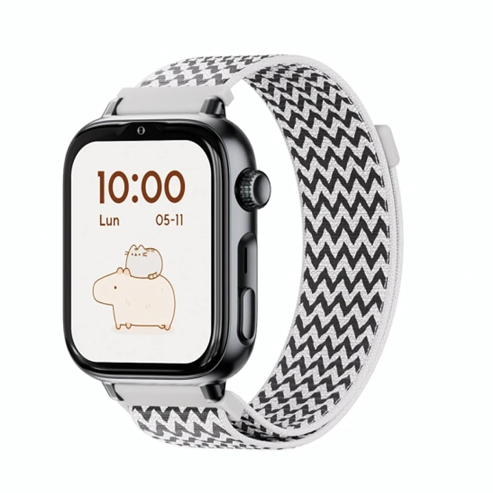 Savefamily Reloj Inteligente Smartwatch Infantil SaveWatch Plus 2 - Pantalla Amoled - Carcasa Negra - Correa Tela Zigzag 1