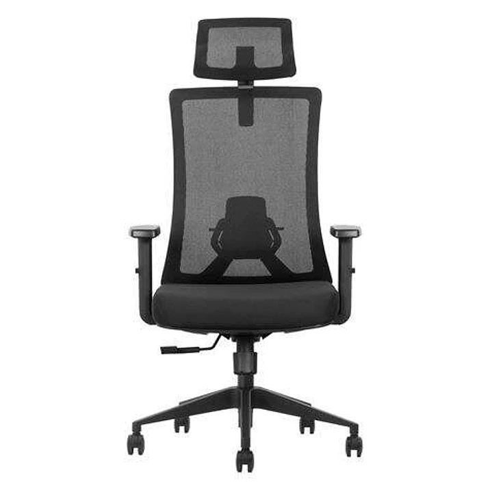 Cromad Senior SE7000 Silla de Oficina - Reposacabezas, Asiento, Soporte Lumbar y Reposabrazos Ajustables - Bloqueo de la Parte Trasera - Reposacabezas 1