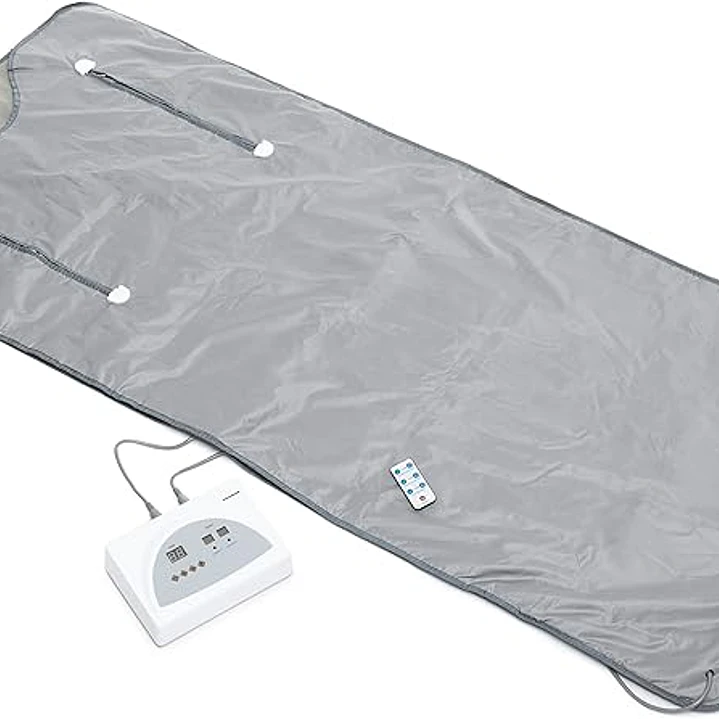 Innovagoods Bedna Manta Sauna de Calor Infrarrojo - 650W - 2 Cables de 150cm - Pantalla LED - Temperatura Regulable - Plegable - Temporizador - Apagad 1