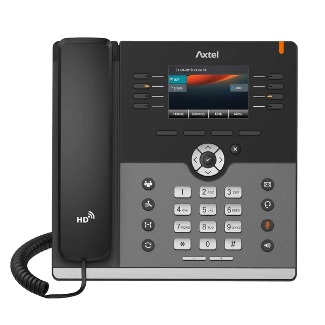 Axtel AX-500W Telefono Fijo IP - WiFI y Bluetooth - Hasta 12 Cuentas SIP - Gigabit - PoE - Color Negro 1