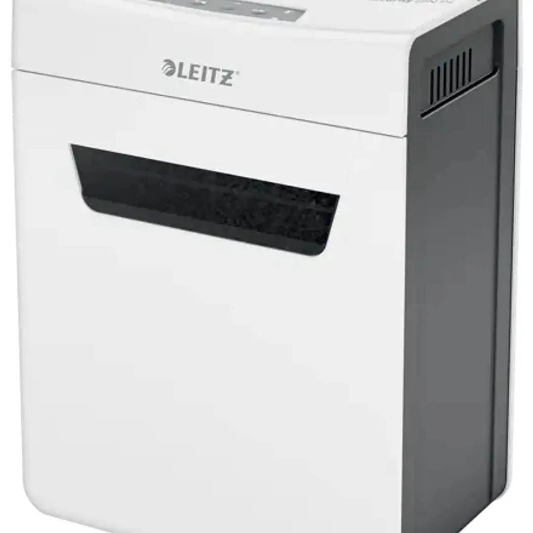 Leitz IQ Protect Premium 8X Destructora de Papel Manual Corte en Particulas P-4 - Destruye hasta 8 Hojas - Ultrasilenciosa - Papelera de 14L - Color B 1
