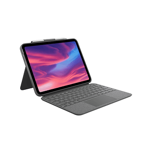 Logitech Combo Touch Funda con Teclado Retroiluminado Inalambrico para iPad (Gen 10 y A16) - Trackpad - Escritura, Visualizacion, Dibujo y Lectura - C