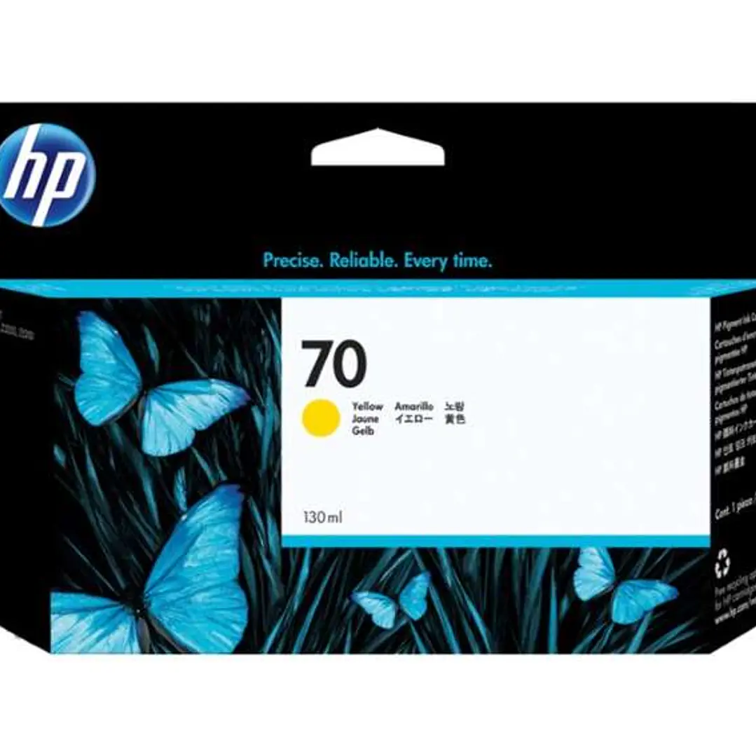 HP 70 Amarillo Cartucho de Tinta Original - C9454A 1
