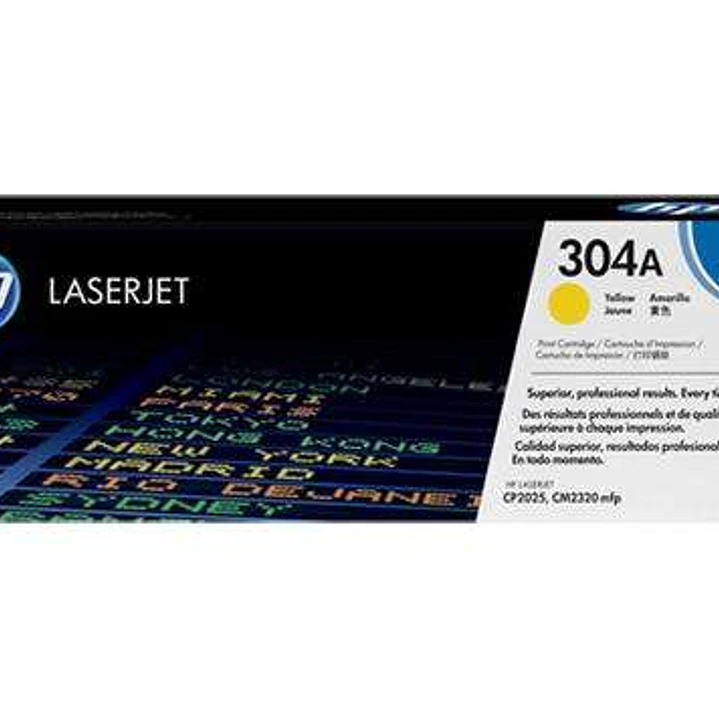 HP CC532A Amarillo Cartucho de Toner Original - 304A 1