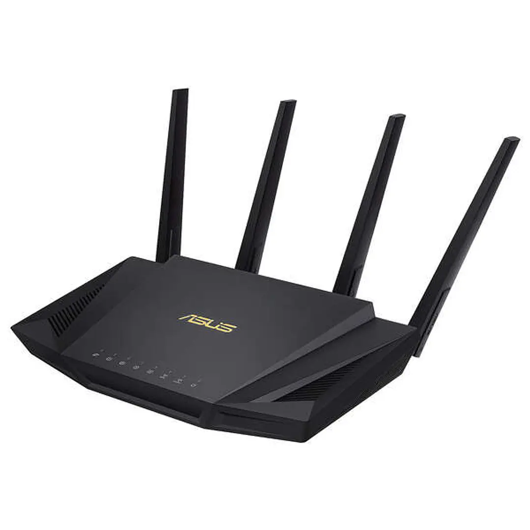 Asus RT-AX58U Router AX 3000 WiFi 6 Dual Band - Velocidad Combinada de unos 3000Mbps - 4 Puertos RJ45 LAN, 1 Puerto RJ45 WAN - 4 Antenas Externas 1