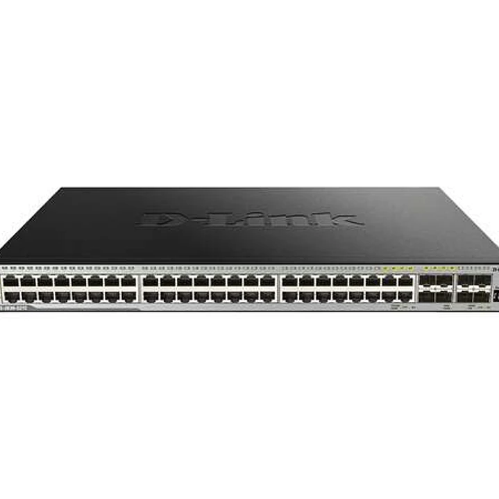 D-Link Switch Gestionable 44 Puertos 10/100/1000 BASE-T + 4 Puertos Combo 1000 BASE-T/SFP + 4 Puertos 10GbE SFP+ 1