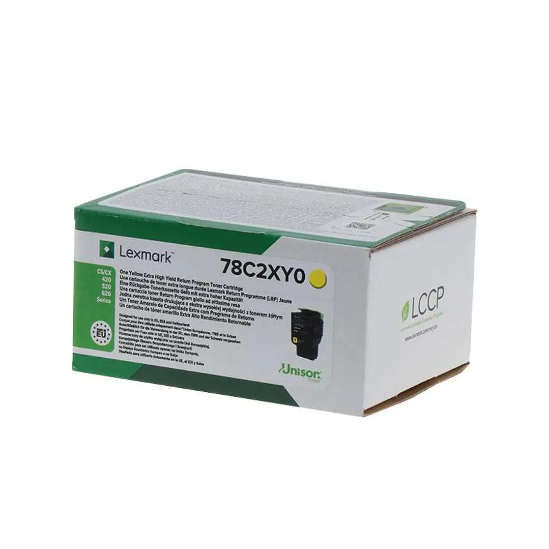 Lexmark CS421/CS521/CS622/CX421/CX522/CX622/CX625 Amarillo Cartucho de Toner Original - 78C2XY0/78C2XYE 1