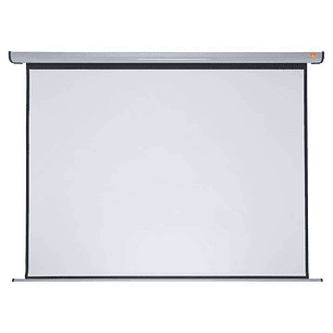 Nobo Pantalla de Proyeccion Electrica para Pared 2400 × 1800mm - Montaje en Pared - Control Remoto - Superficie Blanca Mate - Color Blanco