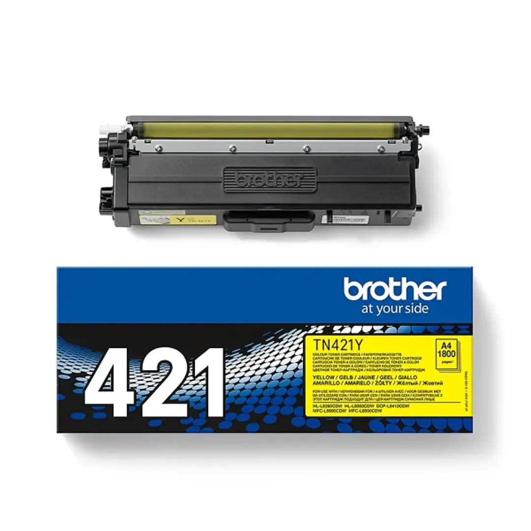 Brother TN421 Amarillo Cartucho de Toner Original - TN421Y 1