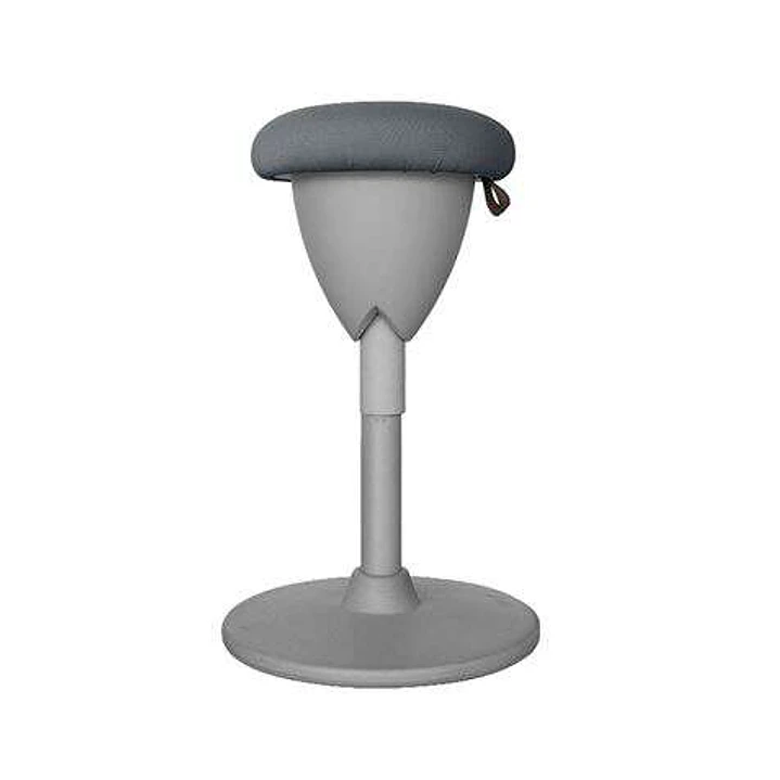 Cromad Design Taburete Multiusos - Asiento con Altura Ajustable - Giro de 360º - Tejido a Prueba de Agua - Color Gris 1