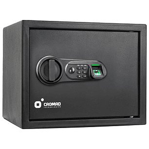 Cromad Caja Fuerte Electronica - Alto Nivel de Seguridad - De 4 a 8 Digitos - Huella Dactilar - Bisagras Ocultas - Incluye Llave de Emergencia - 300x3