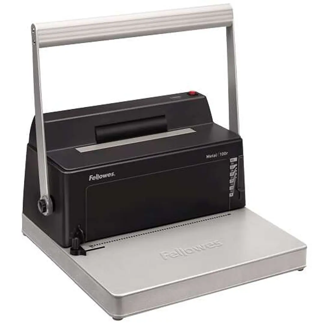 Fellowes Metal 100R Encuadernadora Manual A4 de Espiral Metalico - Perfora hasta 20 Hojas - Encuaderna hasta 450 Hojas 1