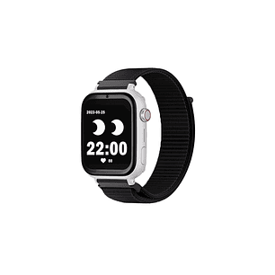 Savefamily Reloj Inteligente Smartwatch Infantil SaveWatch Plus con GPS y Llamada - IP67 - Boton SOS - Carcasa Blanca - Correa Tela Negra