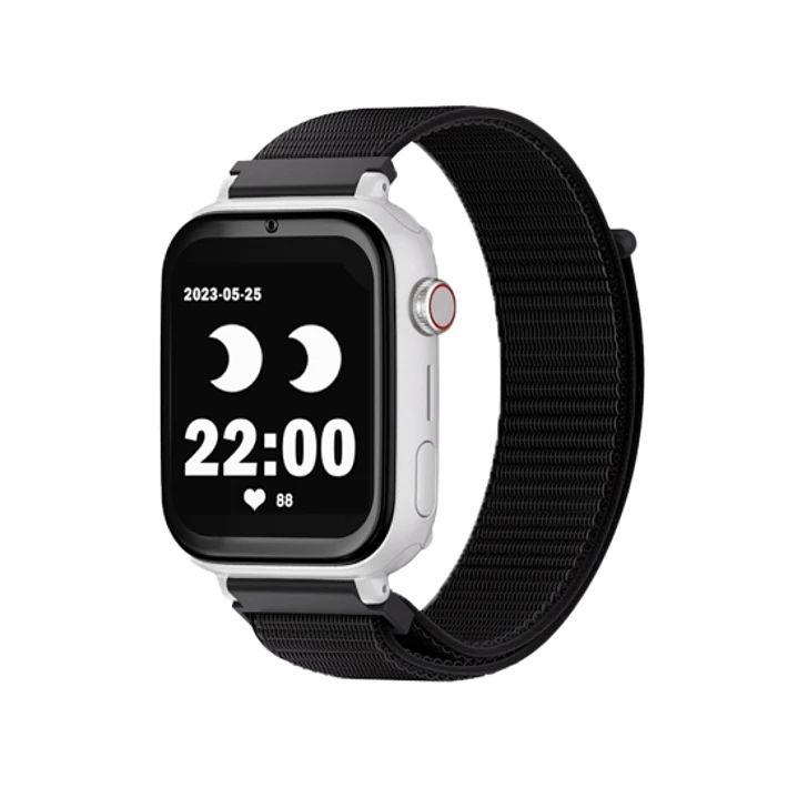 Savefamily Reloj Inteligente Smartwatch Infantil SaveWatch Plus con GPS y Llamada - IP67 - Boton SOS - Carcasa Blanca - Correa Tela Negra 1