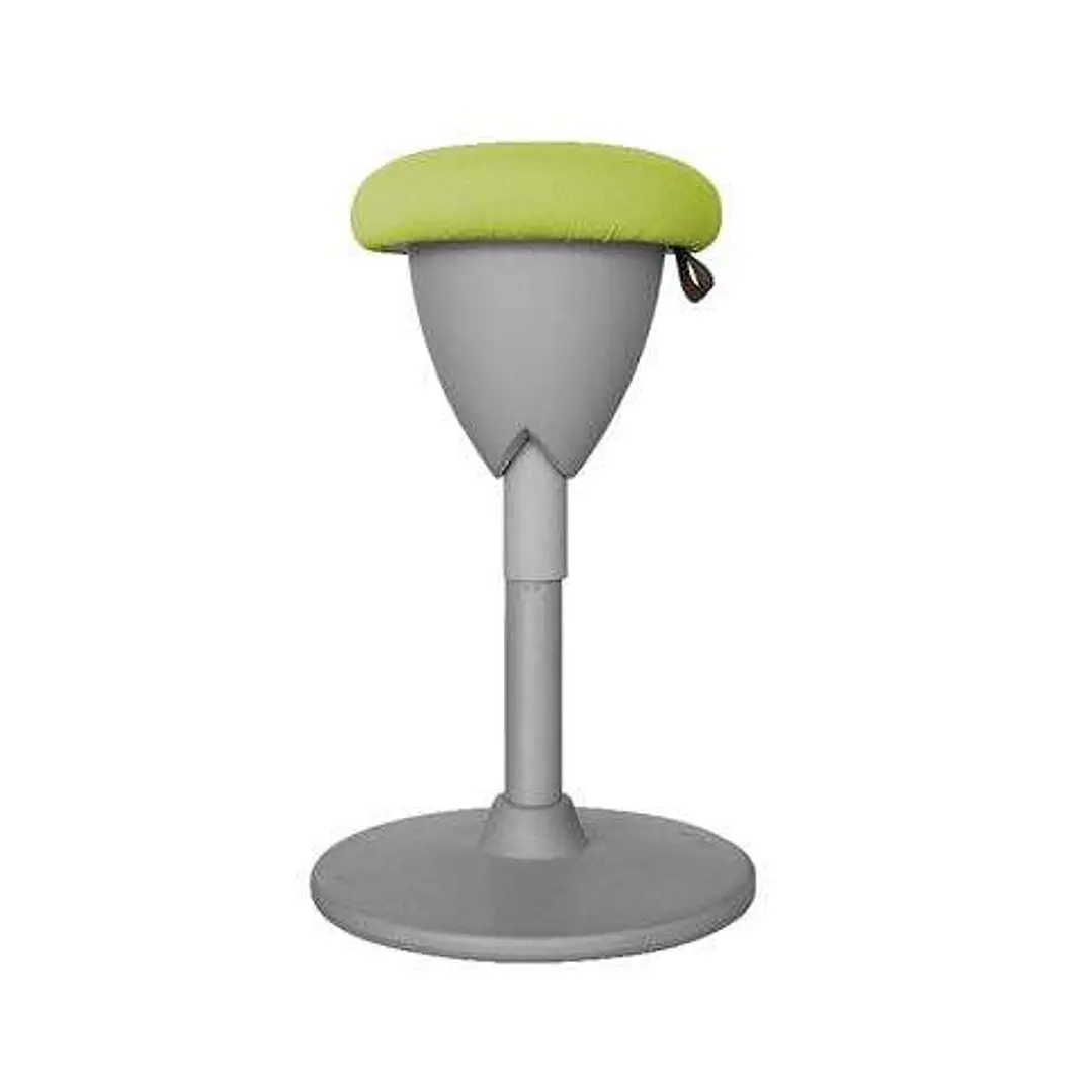 Cromad Design Taburete Multiusos - Asiento con Altura Ajustable - Giro de 360º - Tejido a Prueba de Agua - Color Verde/Gris 1
