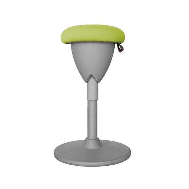 Cromad Design Taburete Multiusos - Asiento con Altura Ajustable - Giro de 360º - Tejido a Prueba de Agua - Color Verde/Gris 1
