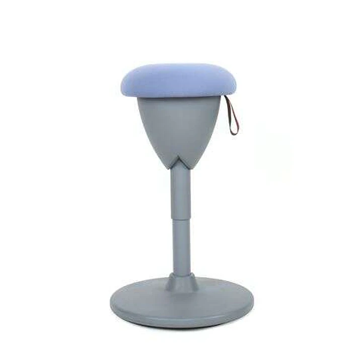 Cromad Design Taburete Multiusos - Asiento con Altura Ajustable - Giro de 360º - Tejido a Prueba de Agua - Color Azul Claro/Gris 1