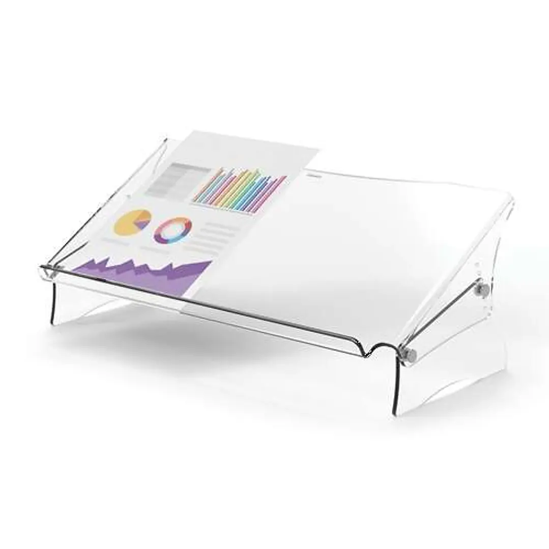 Fellowes Clarity Soporte y Atril de Documentos - Espacio Interior para Complementos - Formatos de Papel A4, A3 - Hasta 6kg - Color Transportes 1
