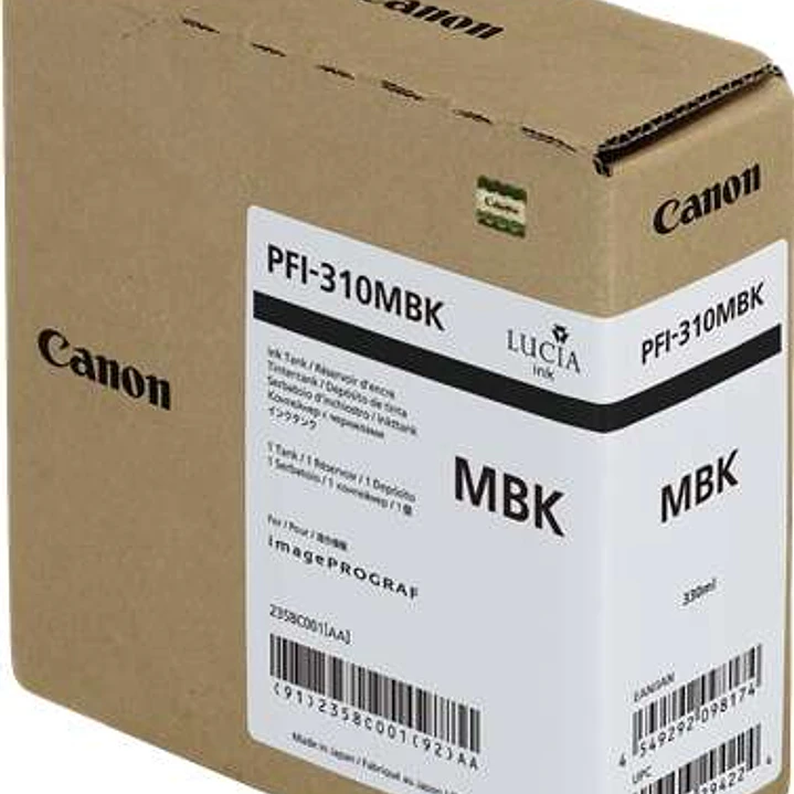 Canon PFI310 Negro Mate Cartucho de Tinta Original - 2358C001 1