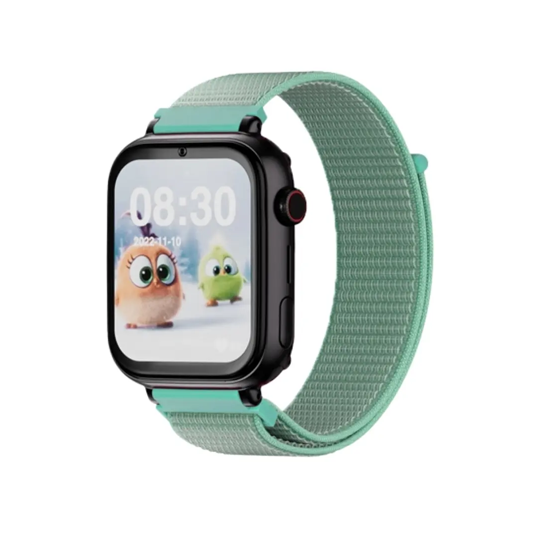 Savefamily Reloj Inteligente Smartwatch Infantil SaveWatch Plus con GPS y Llamada - IP67 - Boton SOS - Carcasa Negra - Correa Tela Verde 1