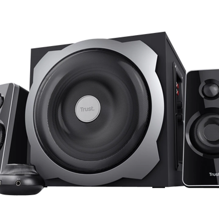 Trust Tytan Juego de Altavoces 2.1 USB 120W - Subwoofer de Madera - Mando a Distancia - Entrada Jack 3.5mm - Color Negro 1